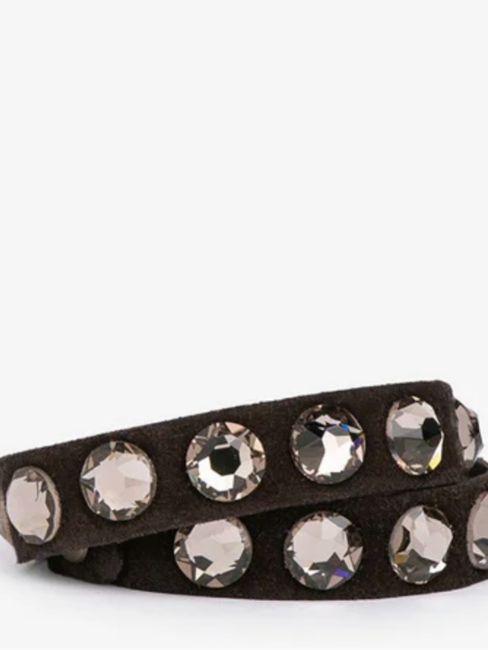 PEDRO GARCIA Swarovski and Suede Wrap Bracelet/Choker - Picture 12 of 14